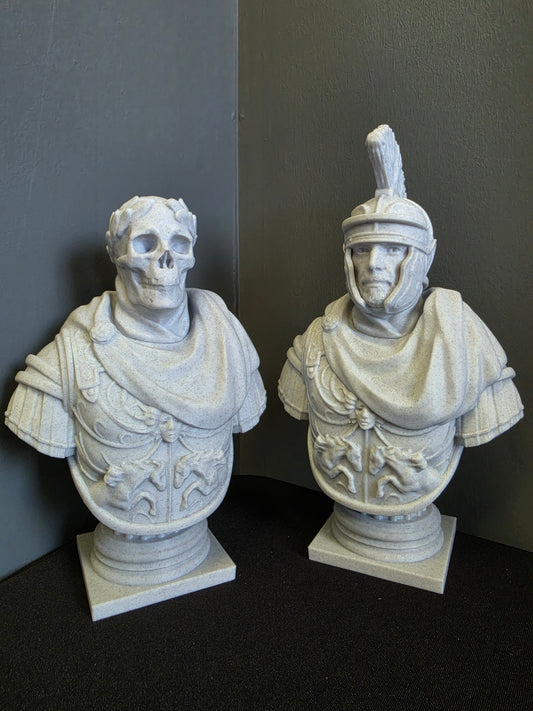 Roman Centurion Bust – Marble Roman Warrior Sculpture