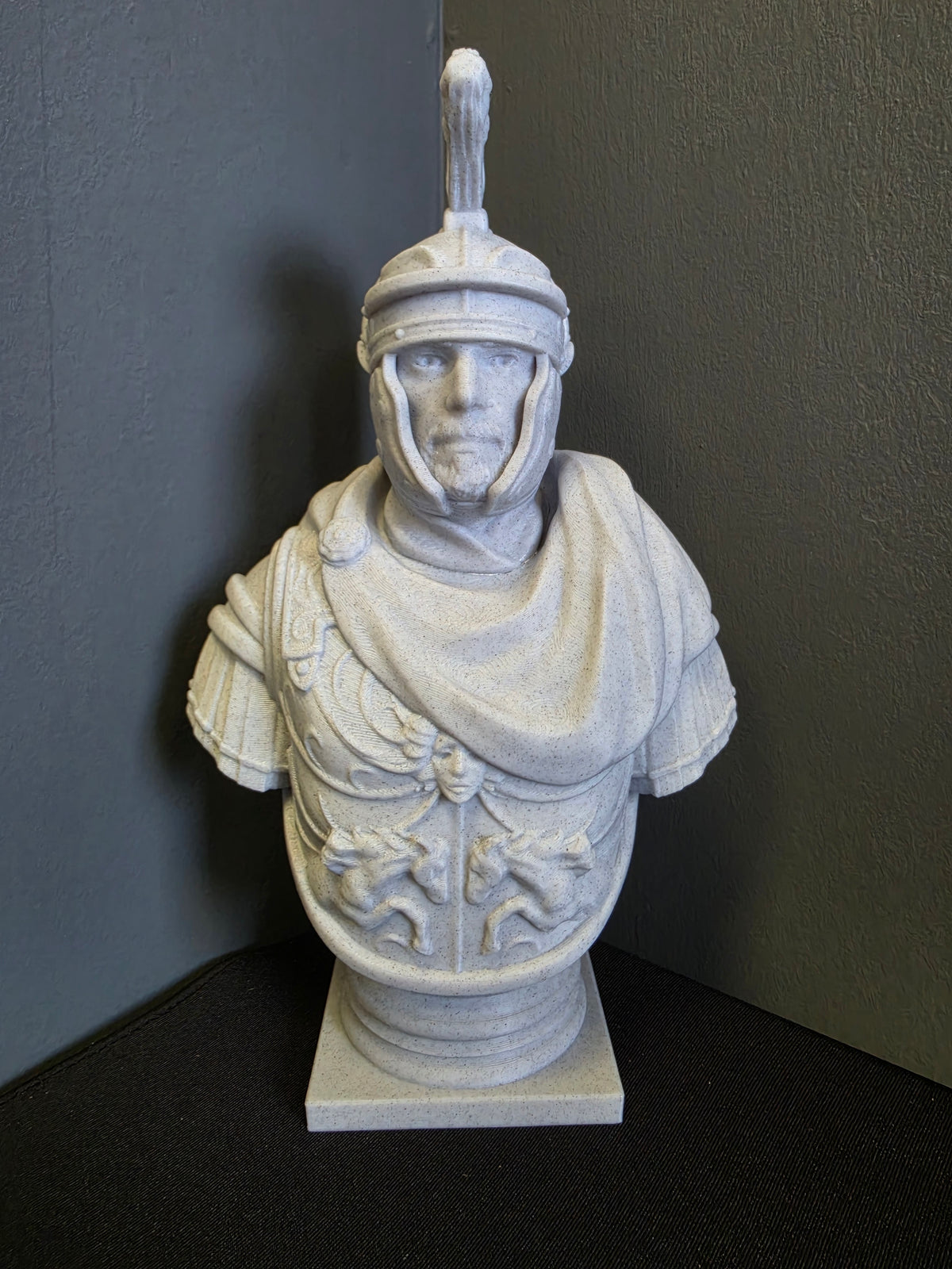 Roman Centurion Bust – Marble Roman Warrior Sculpture