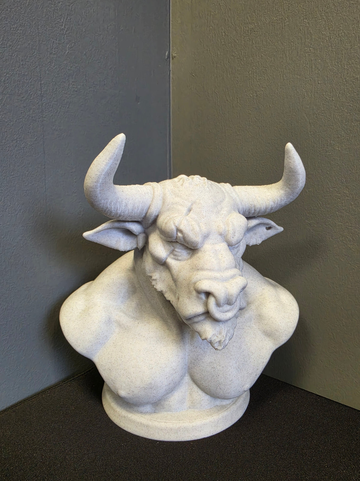 Minotaur Bust – Marble Mythical Creature Sculpture