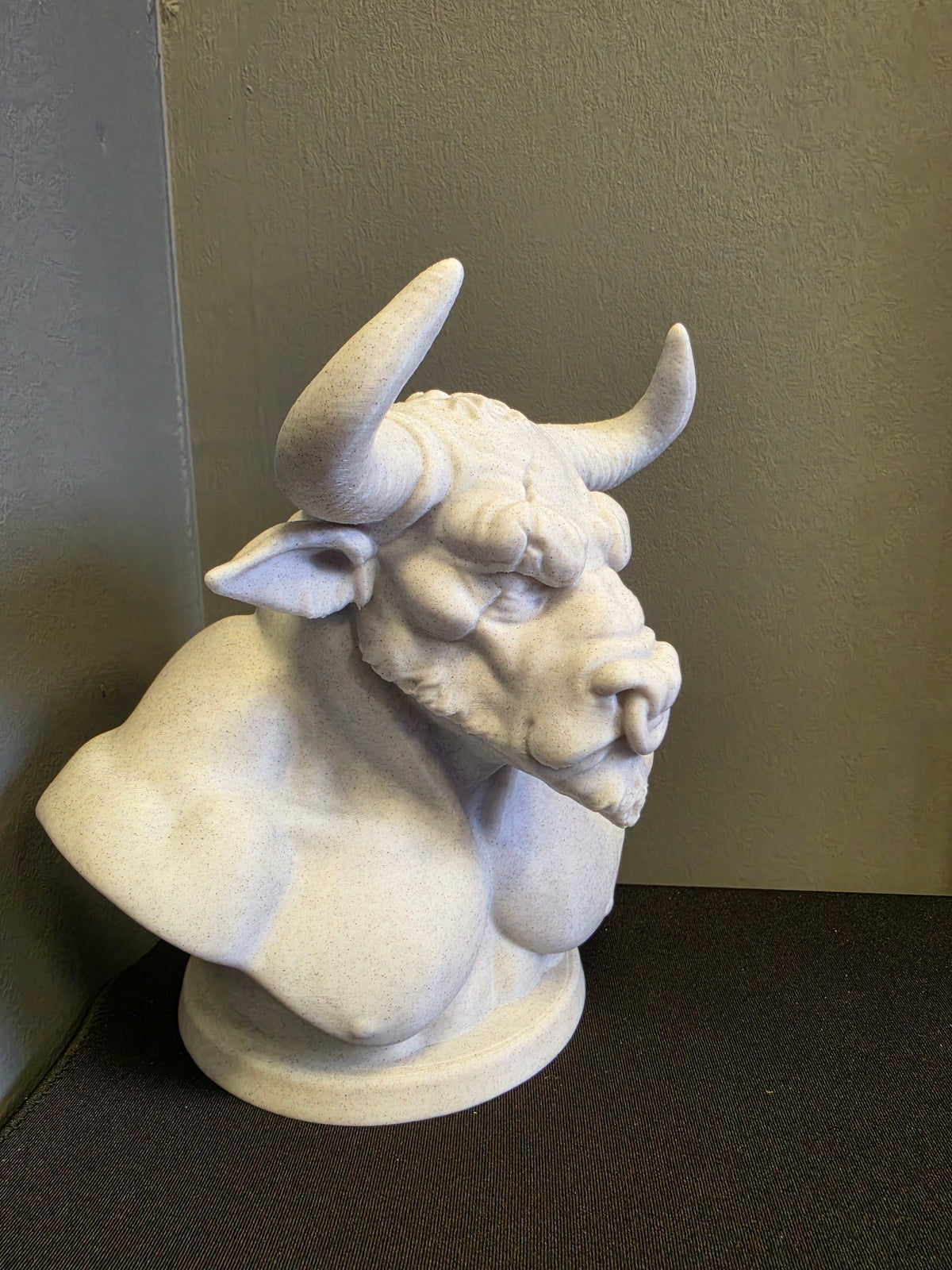 Minotaur Bust – Marble Mythical Creature Sculpture