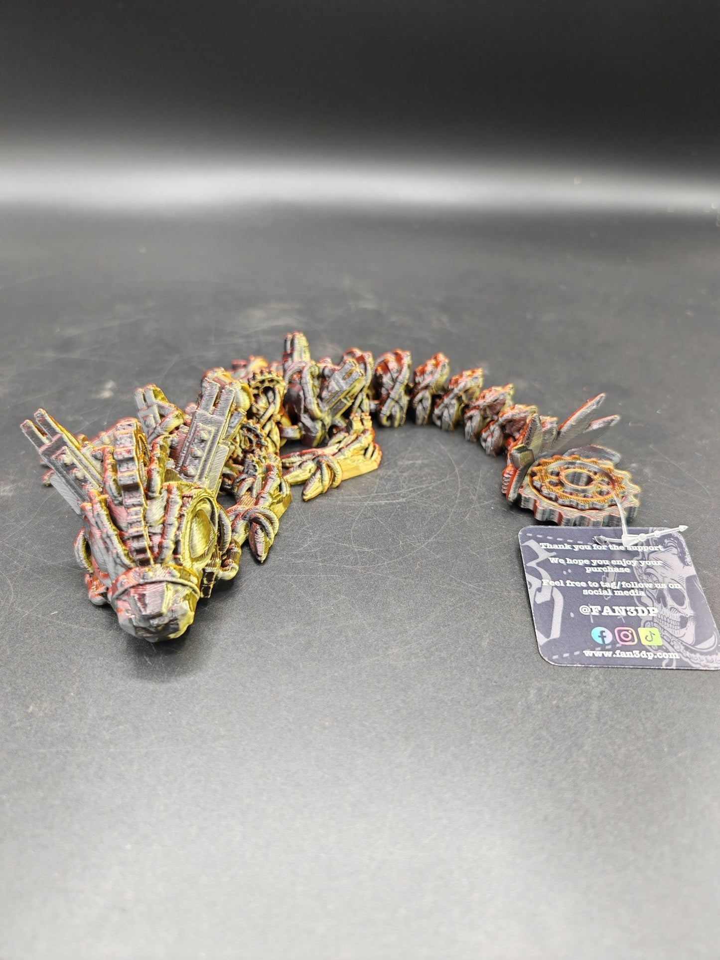 Articulated Baby Steampunk Dragon – Flexible UKCA Certified Fidget Toy - FAN3DP