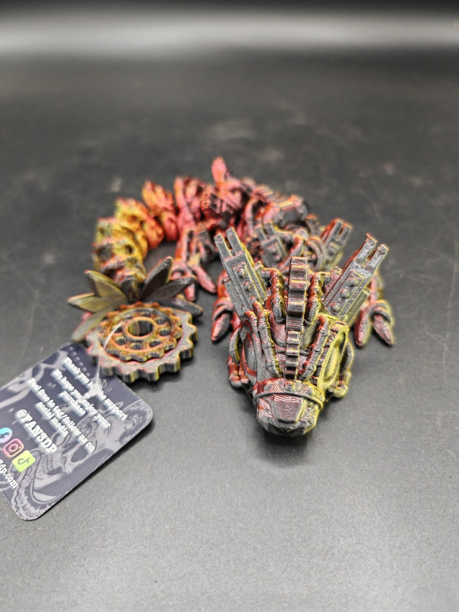 Articulated Baby Steampunk Dragon – Flexible UKCA Certified Fidget Toy - FAN3DP