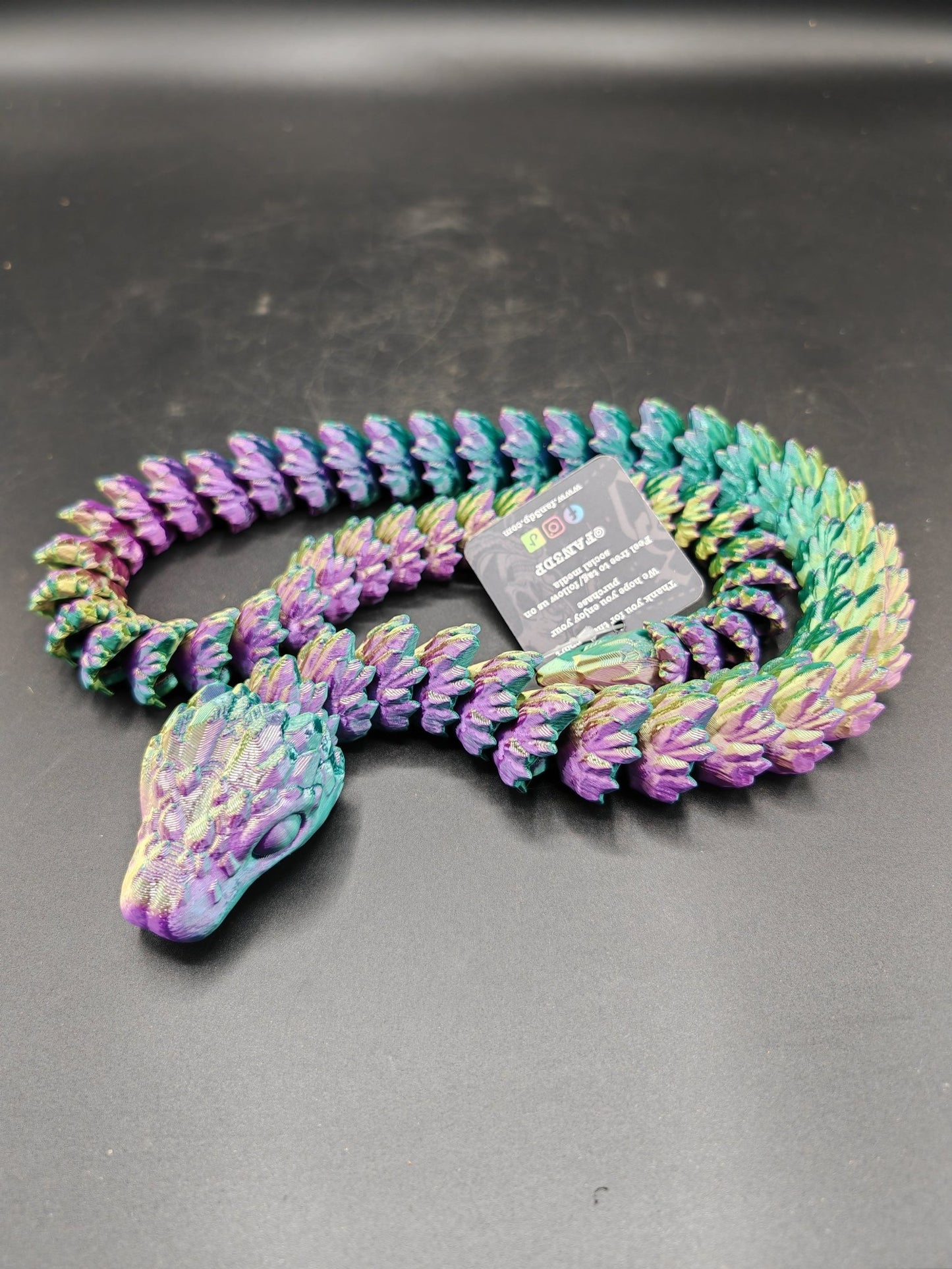 Articulated Crystal Snake – Flexible UKCA Certified Fidget Toy - FAN3DP