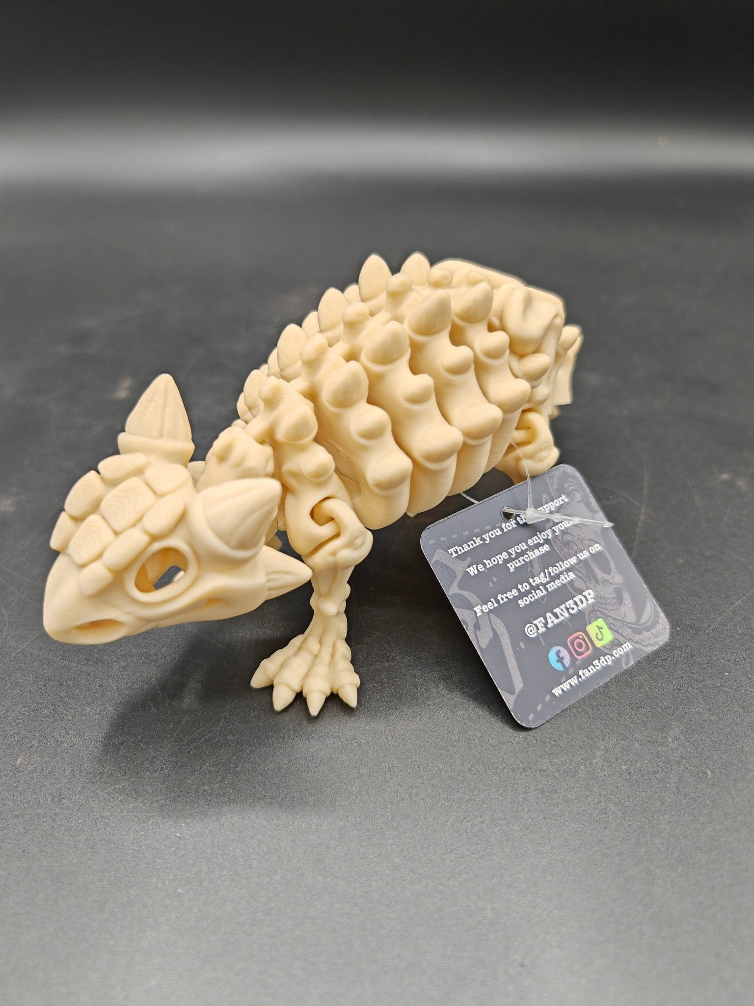 Articulated Skeleton Ankylosaurus – Flexible UKCA Certified Fidget Toy - FAN3DP