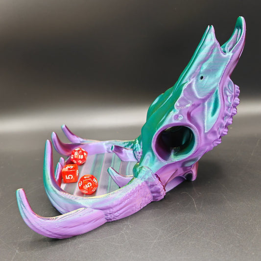 Deer Skull Dice Tower with Antlers – Tabletop RPG Dice Roller - FAN3DP