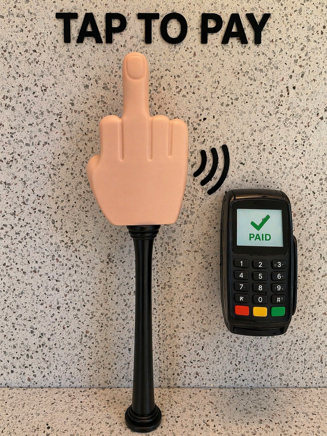 Middle Finger Payment Wand