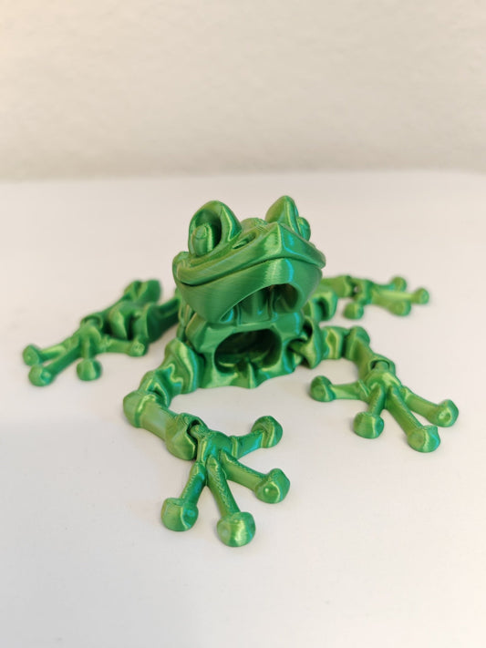 Skeleton Frog – Articulated Frog Toy – Flexible UKCA Certified Fidget Toy - FAN3DP